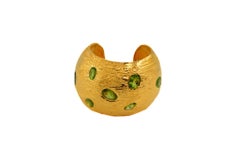 RA Collection Cuff - Gold-Plated Bronze with Peridots