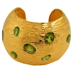 RA Collection Cuff - Gold-Plated Bronze with Peridots