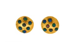 RA Collection Earrings - Gold-Plated Bronze with Opals