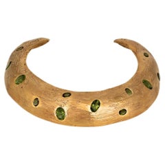 RA Collection Necklace - Gold-Plated Bronze with Peridots
