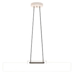 Ra Suspension Glossy White Chrome Details Hand Bent Neon Pendant by d'Armes