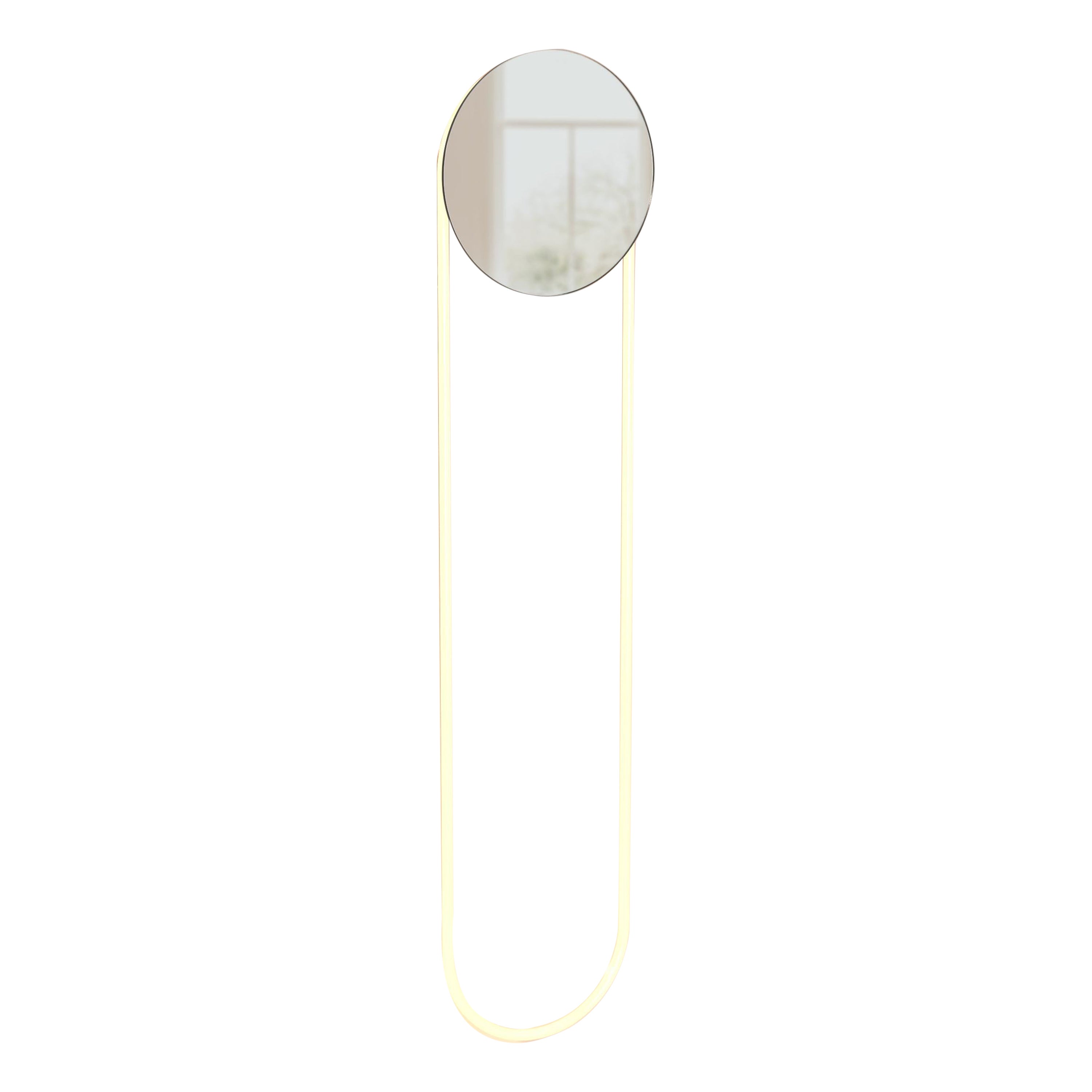 Ra Wall Mirror Modern Hand Bent Neon Wall Sconce Lighting by Studio d
armes For Sale