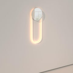 Ra Wall Short Mirror Hand Bent Neon Wall Sconce Lighting by Studio d'armes