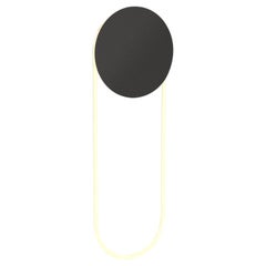 Ra Wall Short Sandy Black Hand Bent Neon Wall Sconce Lighting by Studio d'Armes
