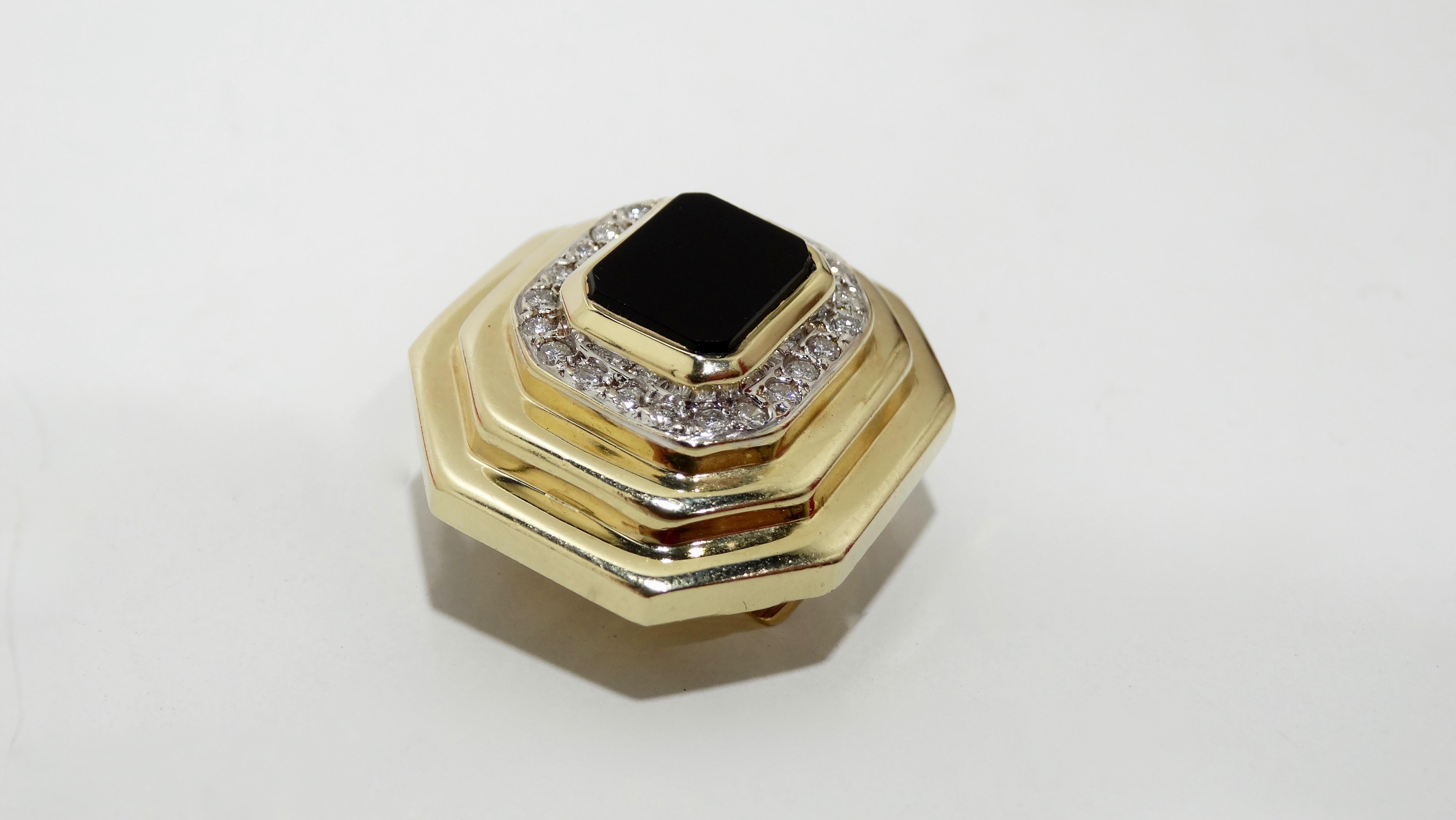 Onyx Pendant Raafty 14k Gold  3