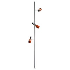 Retro RAAK Adjustable Pole Lamp with Three Adjustable Light Fixtures