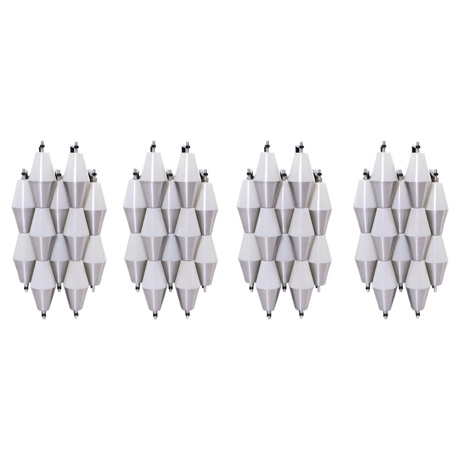 Scandinavian Sconces in White & Aluminum by RAAK