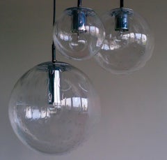 RAAK Amsterdam Chandelier with Three “Bubbles” Pendants — Mid-Century Design