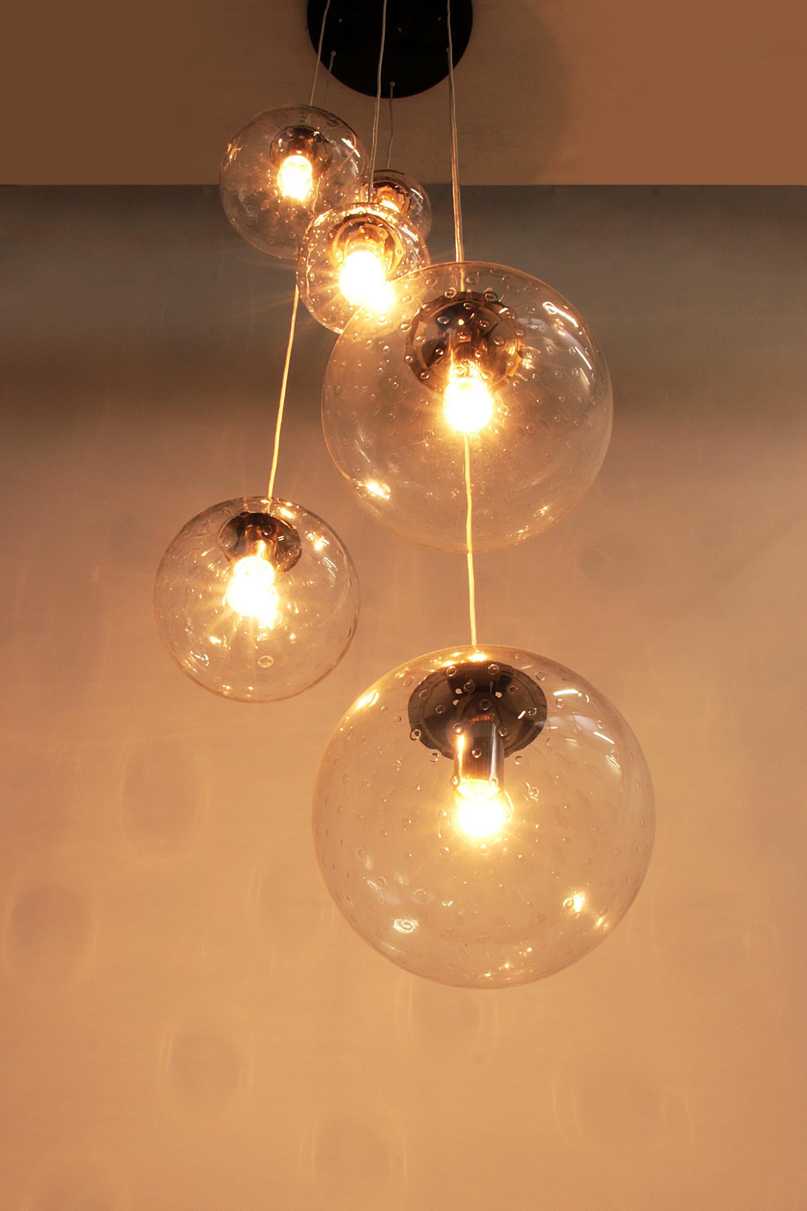 Metallo Lampada a sospensione Raak Amsterdam Modello B 1285 Design, 1968 Paesi Bassi. in vendita