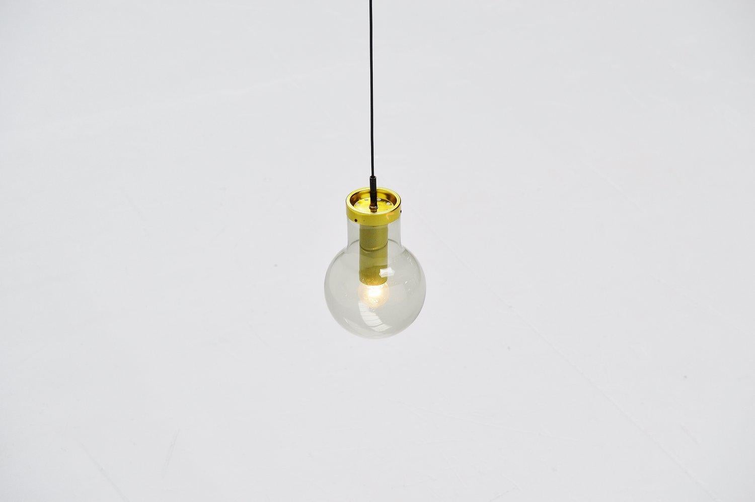 Glass RAAK Amsterdam Maxi Globe M Pendant Lamps, The Netherlands 1965 For Sale
