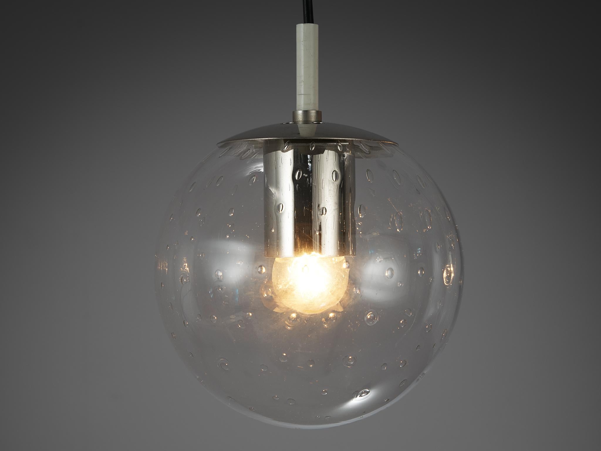 Dutch RAAK Amsterdam Pendants in Hand-Blown Glass and Aluminum  For Sale