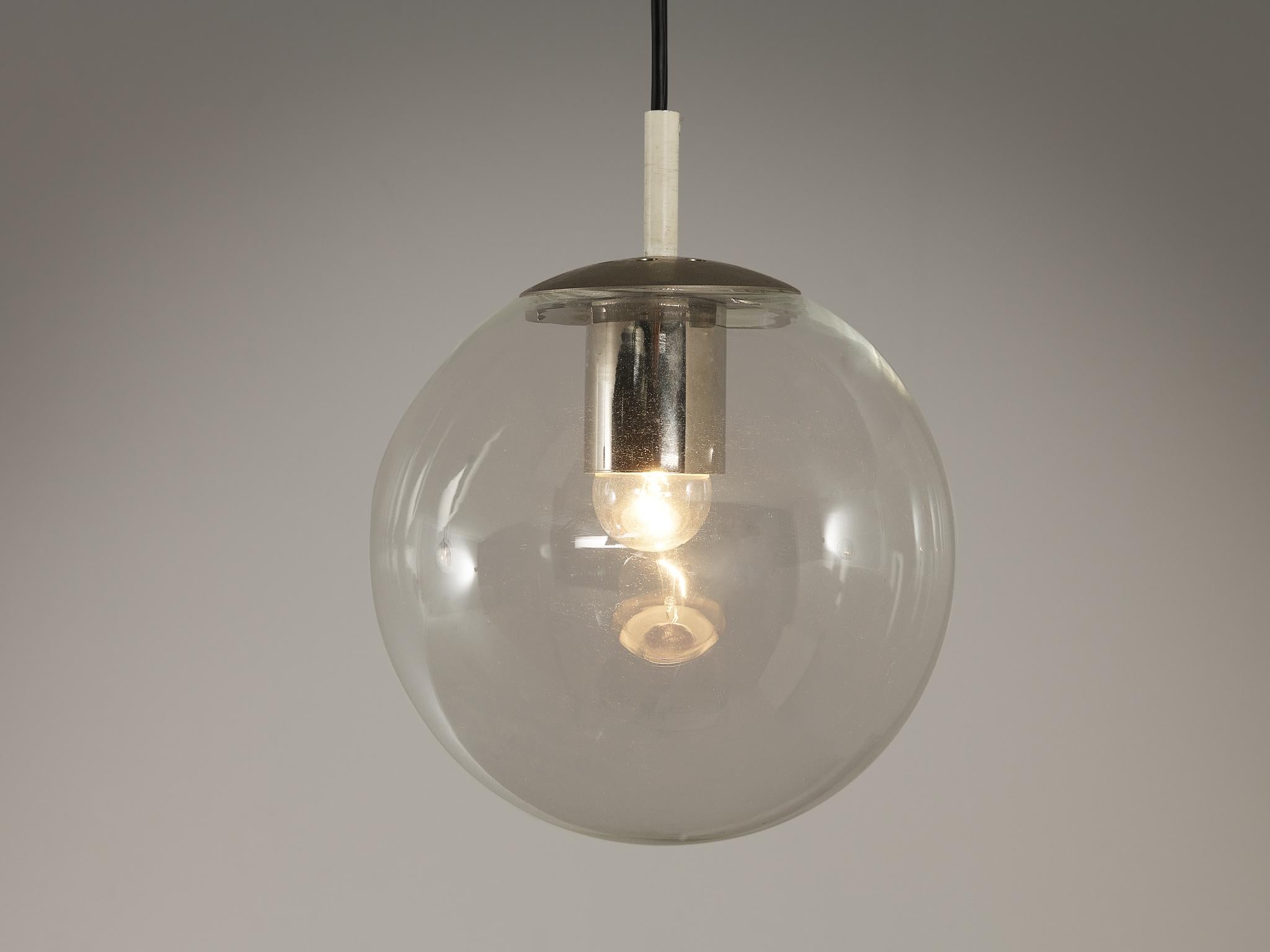 RAAK Amsterdam Pendants with Clear Glass Orbs For Sale 3