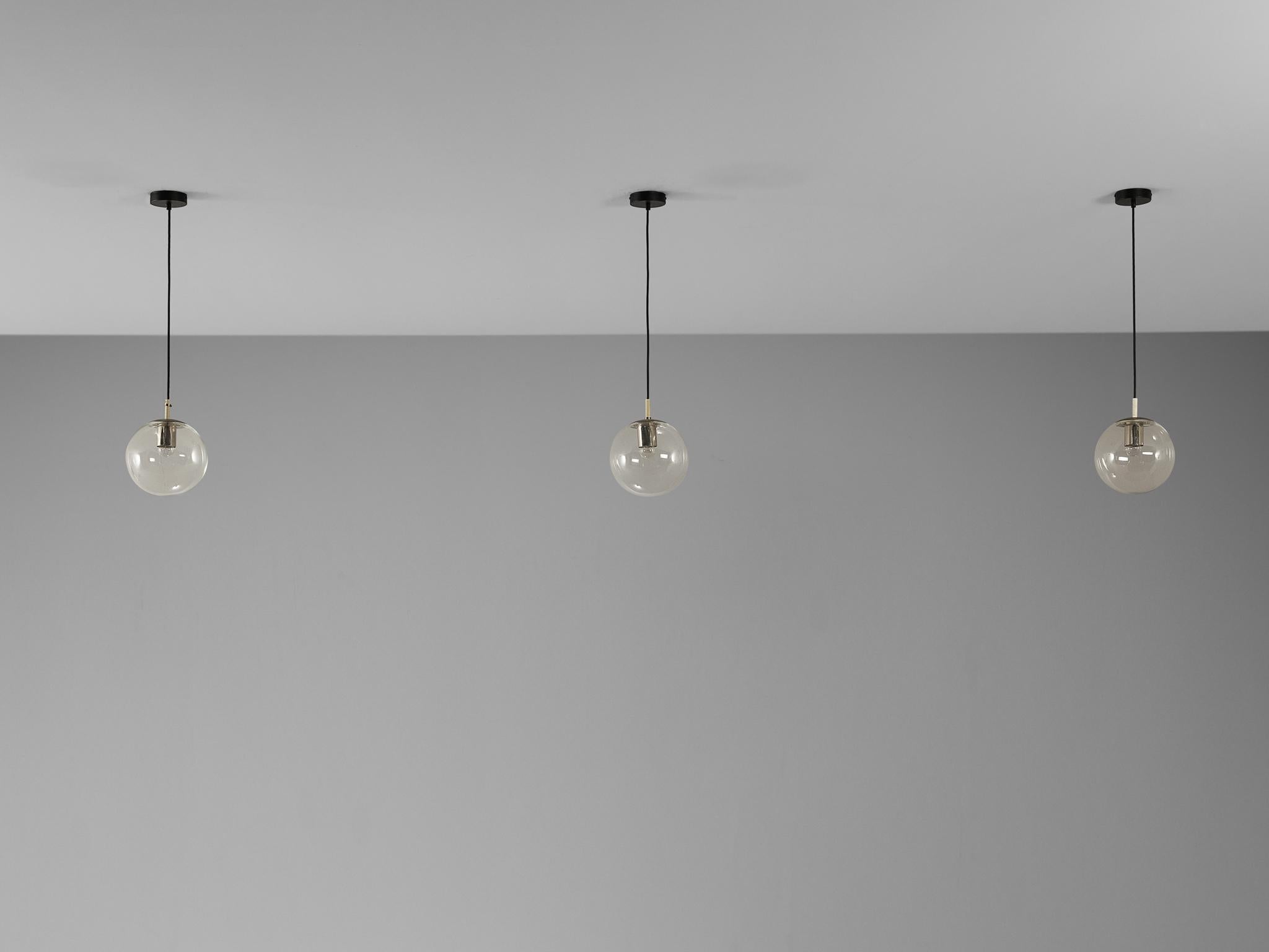 RAAK Amsterdam Pendants with Clear Glass Orbs For Sale 4