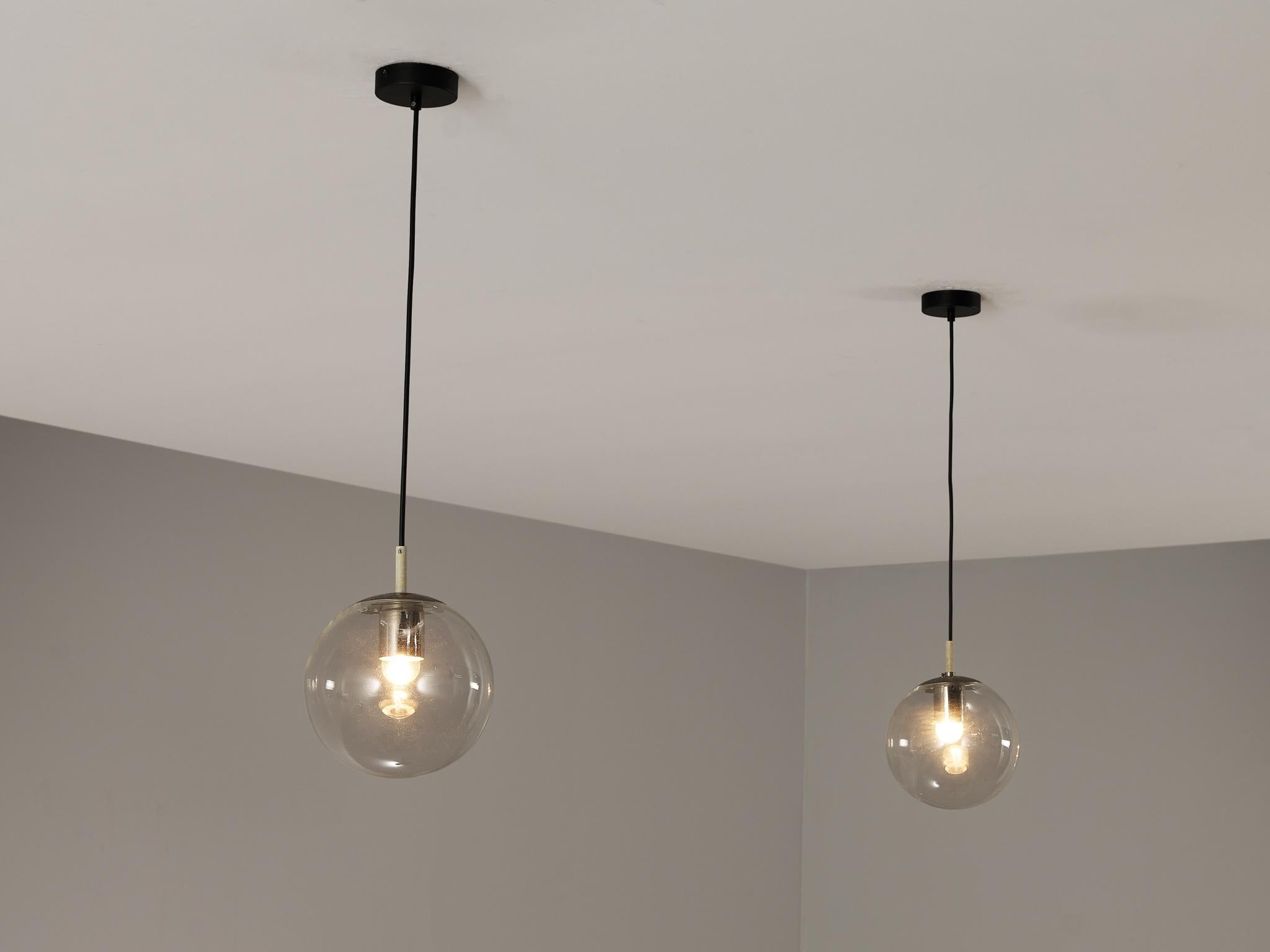 RAAK Amsterdam Pendants with Clear Glass Orbs For Sale 1