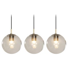 Used RAAK Amsterdam Pendants with Clear Glass Orbs
