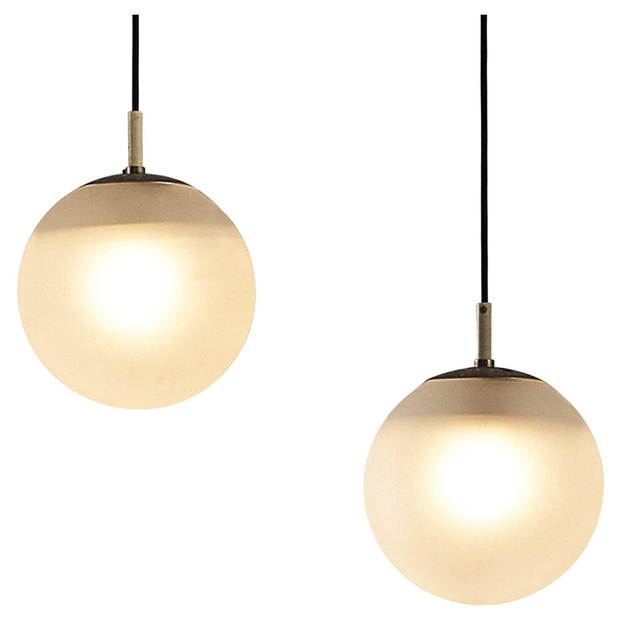 RAAK Amsterdam Pendants with Satin Glass Orbs 