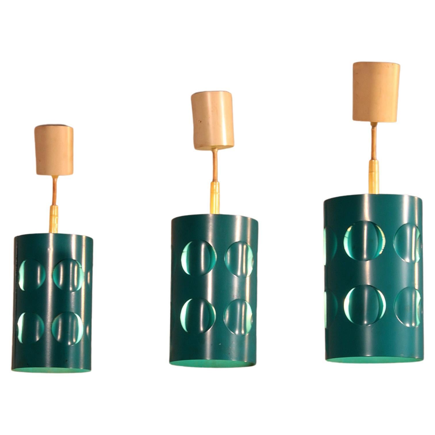 Trio di lampade a sospensione RAAK Amsterdam Space AGE - Design olandese iconico in vendita