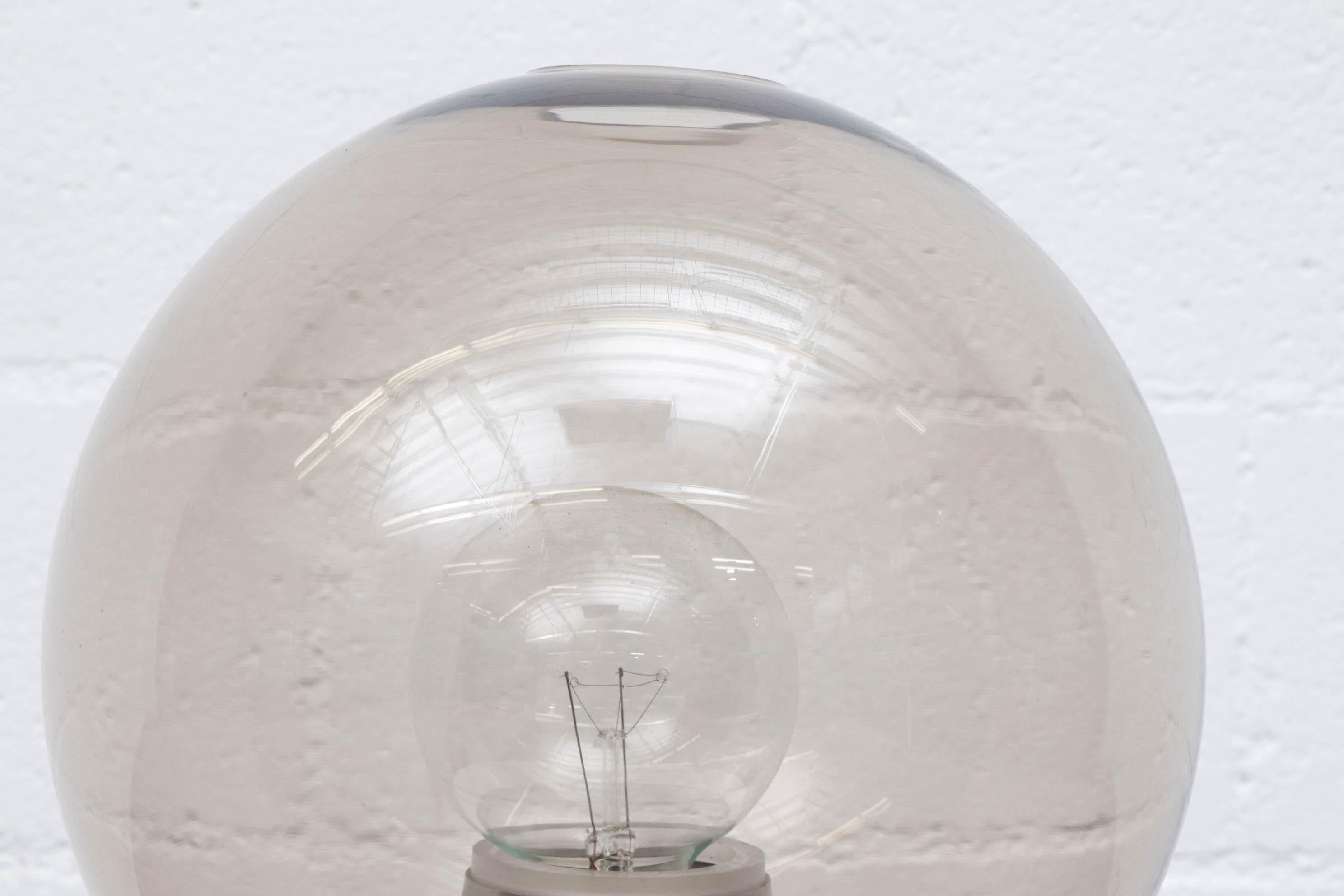 Raak Blown Smoked Glass Globe Table Lamp 1
