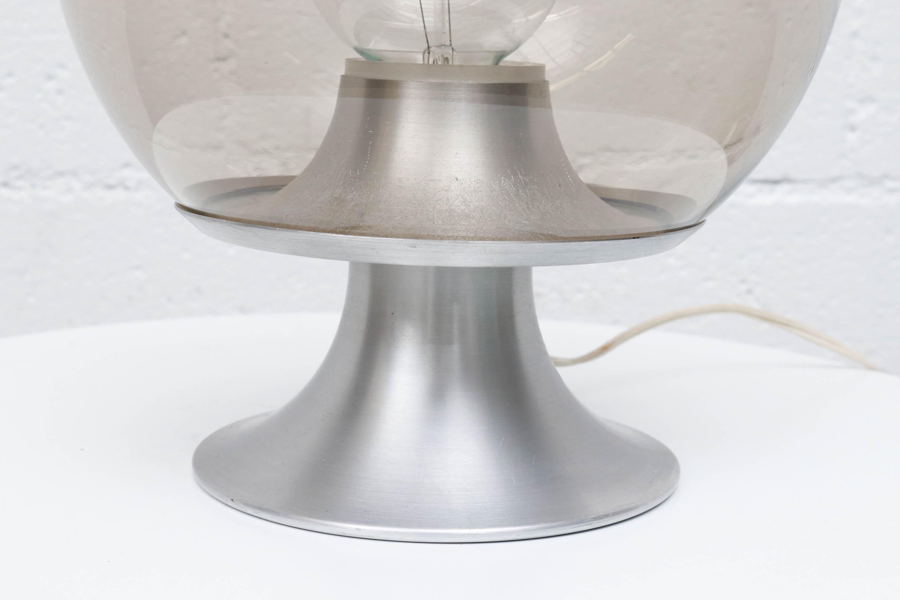 Raak Blown Smoked Glass Globe Table Lamp 2