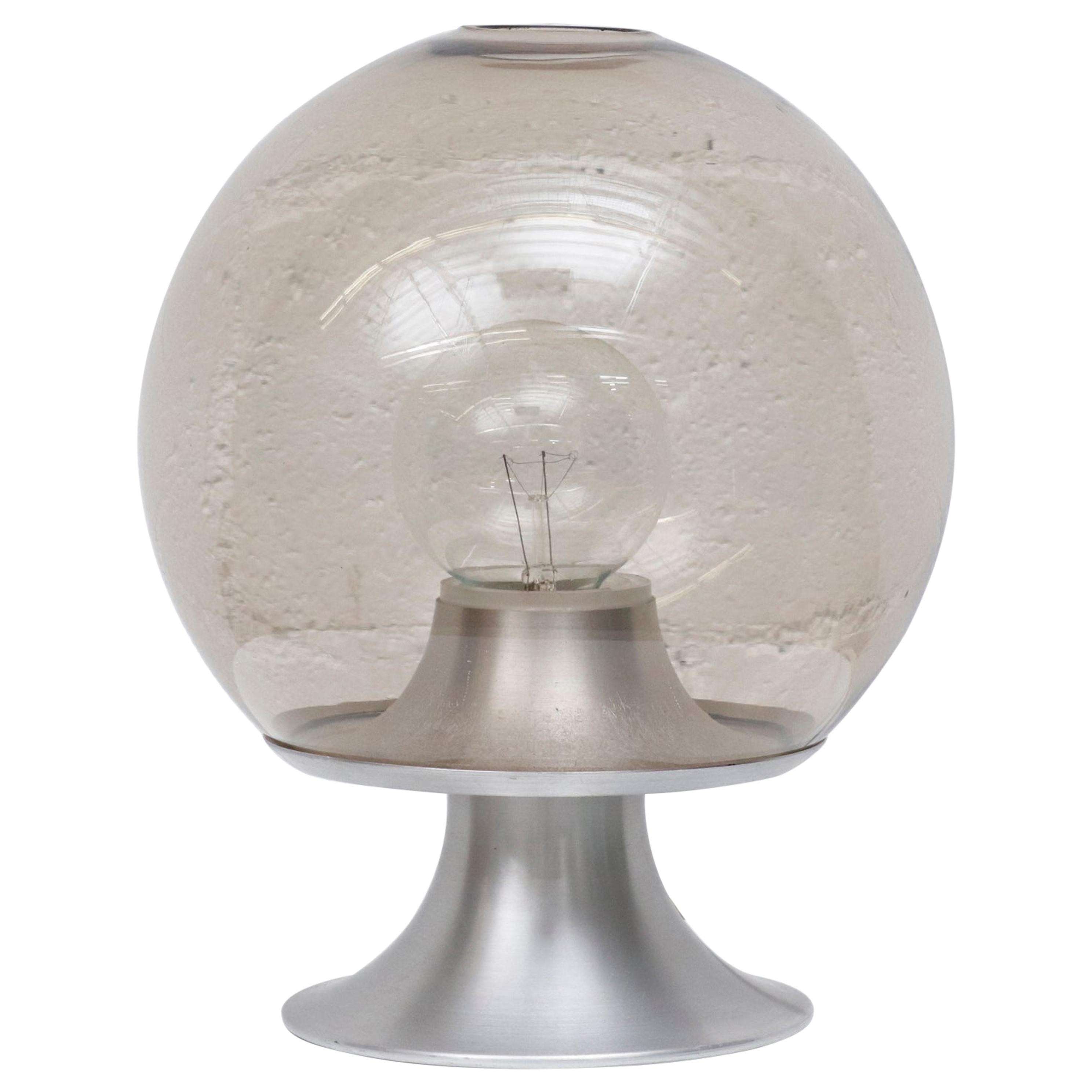 Raak Blown Smoked Glass Globe Table Lamp at 1stDibs