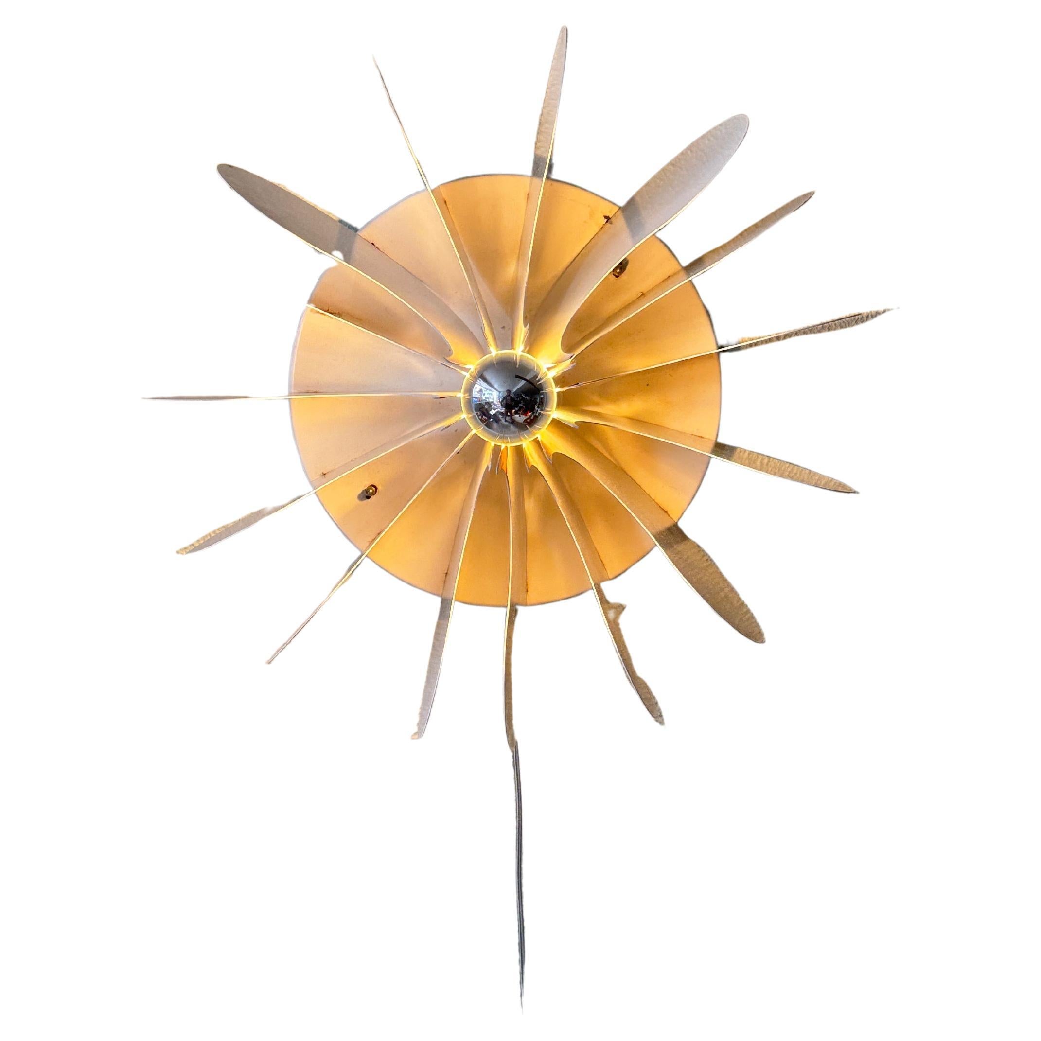 Raak Bolide Wall Lamp Hermian Sneyders De Vogel White Metal Starburst 1960s Form For Sale
