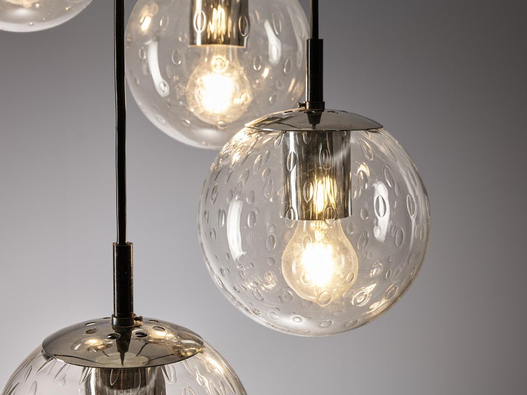 RAAK Chandelier in HandBlown Glass For Sale at 1stDibs