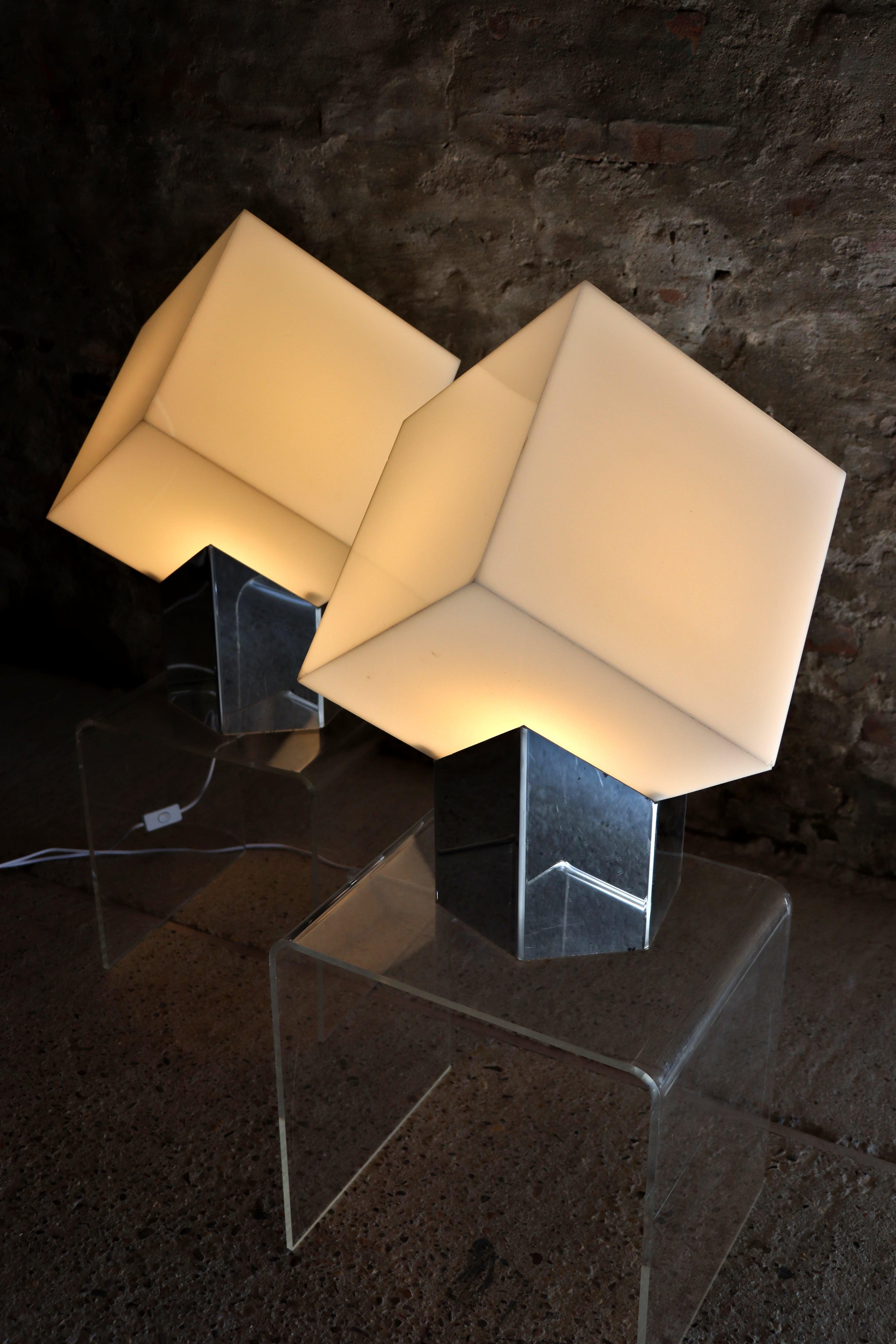 Raak – Cube Light – Set of 2 – Paul Driessen – Dutch – 1970s For Sale 5