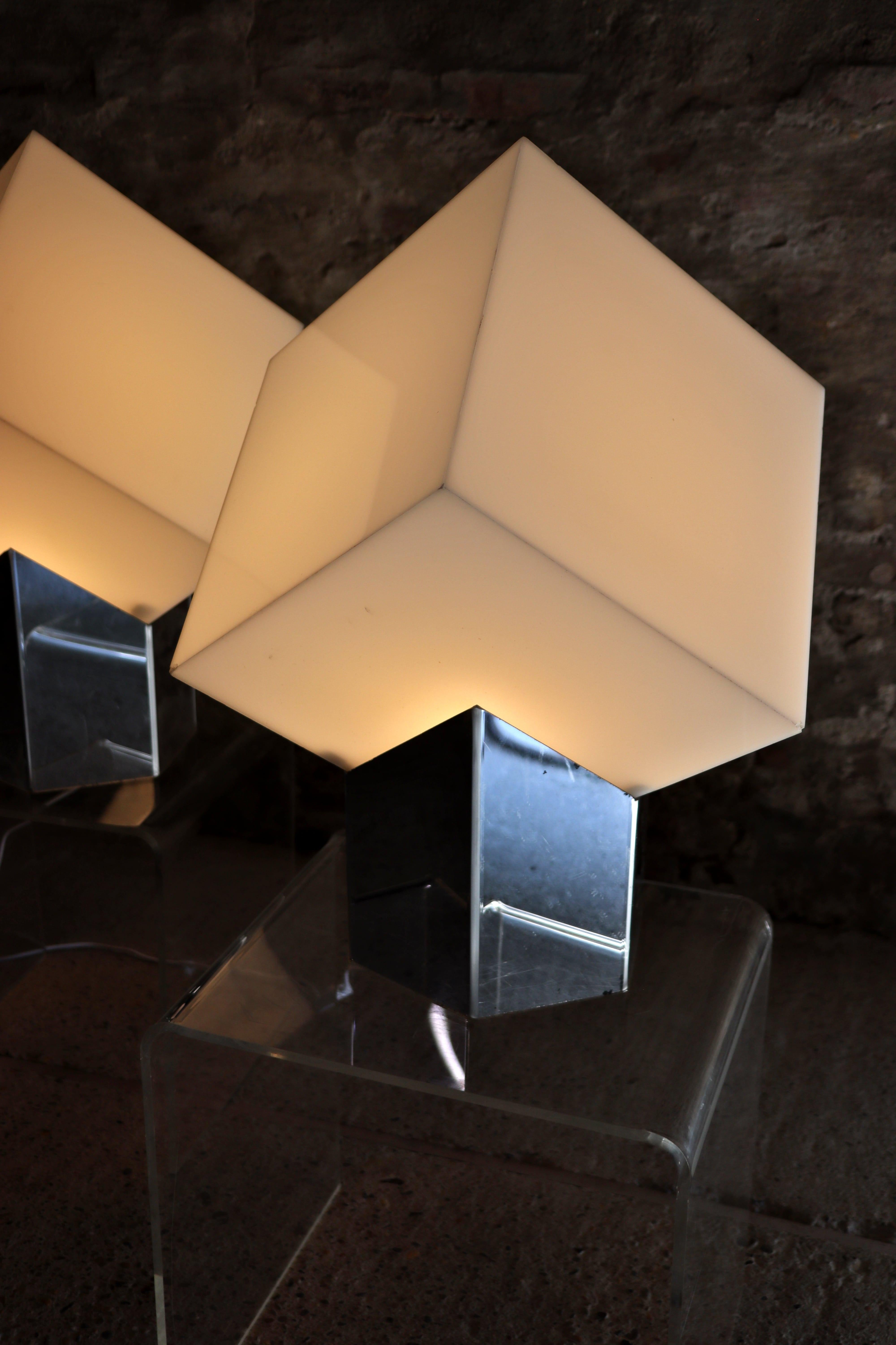 Raak – Cube Light – Set of 2 – Paul Driessen – Dutch – 1970s For Sale 8