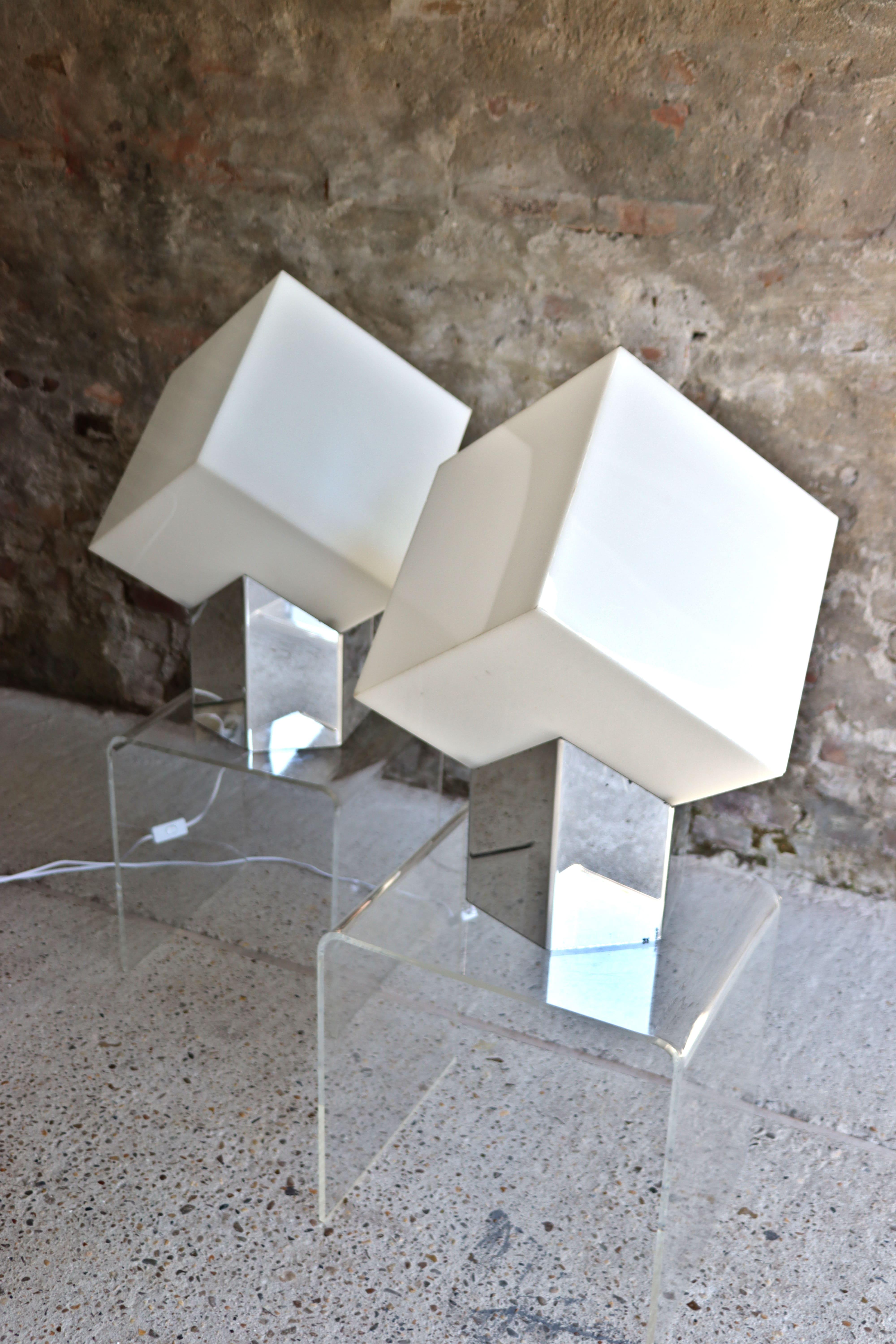 Raak – Cube Light – Set of 2 – Paul Driessen – Dutch – 1970s For Sale 4