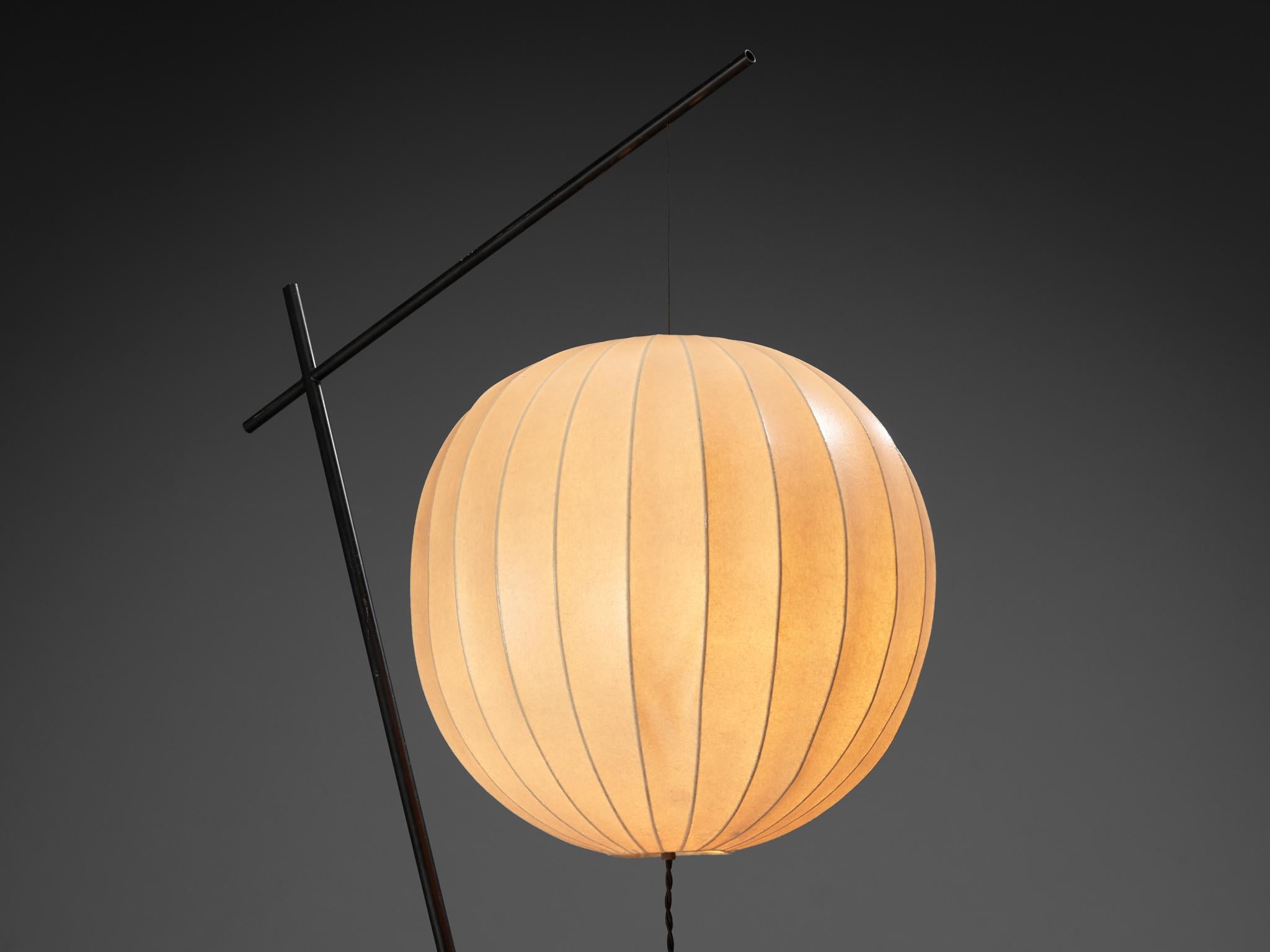 Dutch RAAK Floor Lamp with Fiberglass Cocoon Shade 
