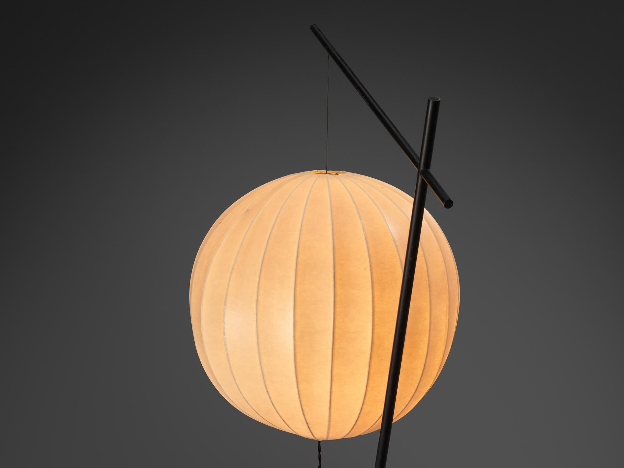 Mid-20th Century RAAK Floor Lamp with Fiberglass Cocoon Shade  For Sale