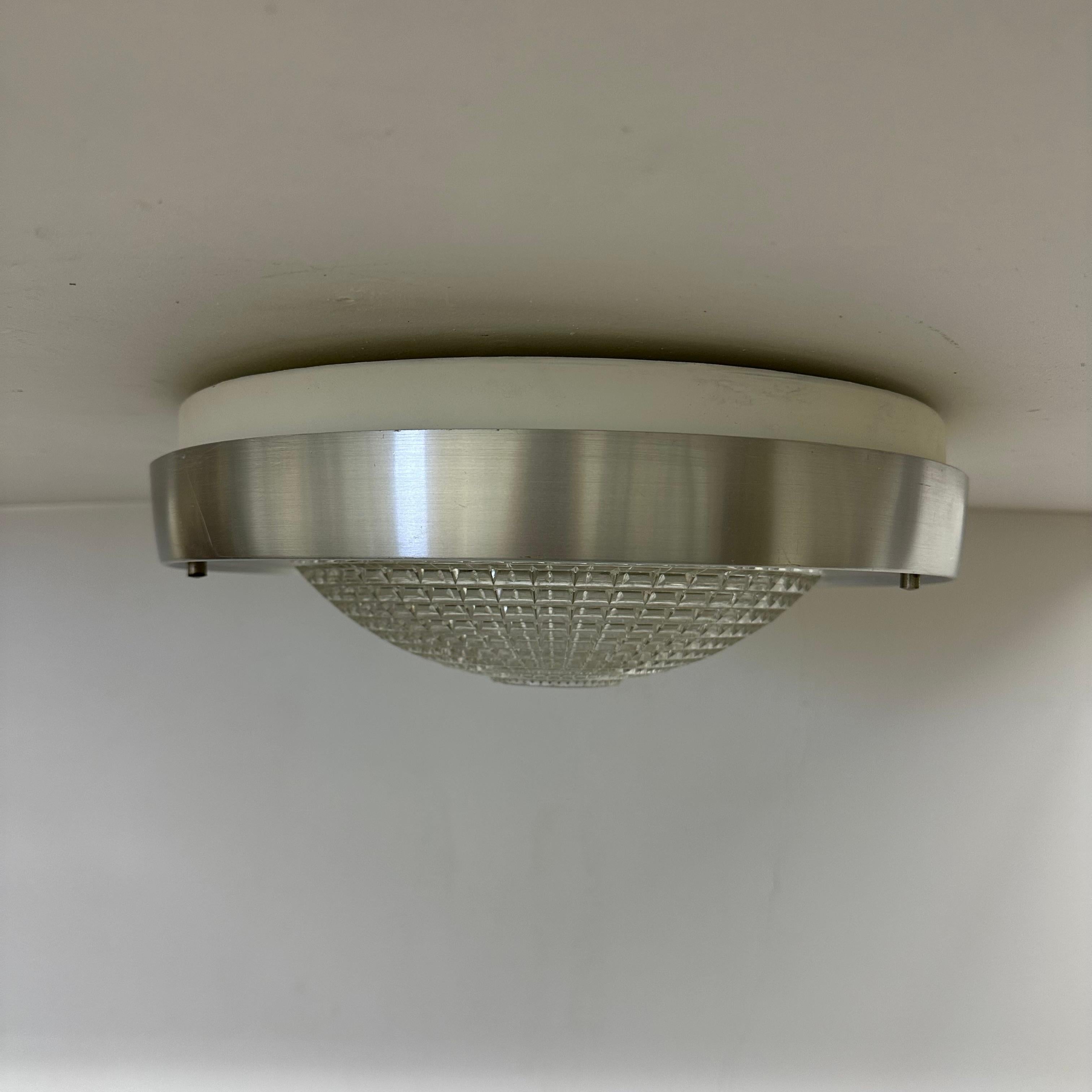 Raak Flush mount ceiling lamp B-1043 , 1970s Ufo space age 8