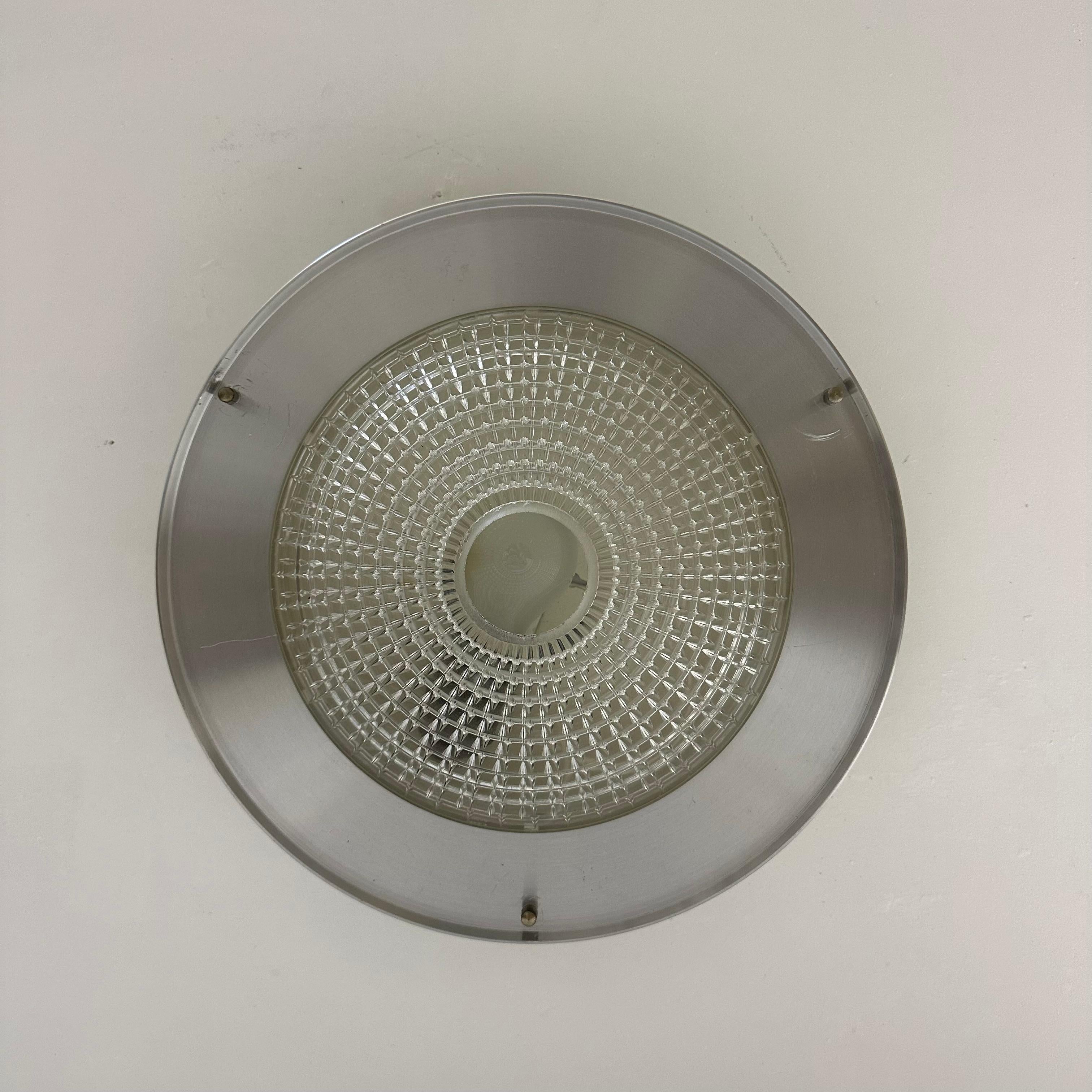 Raak Flush mount ceiling lamp B-1043 , 1970s Ufo space age 11