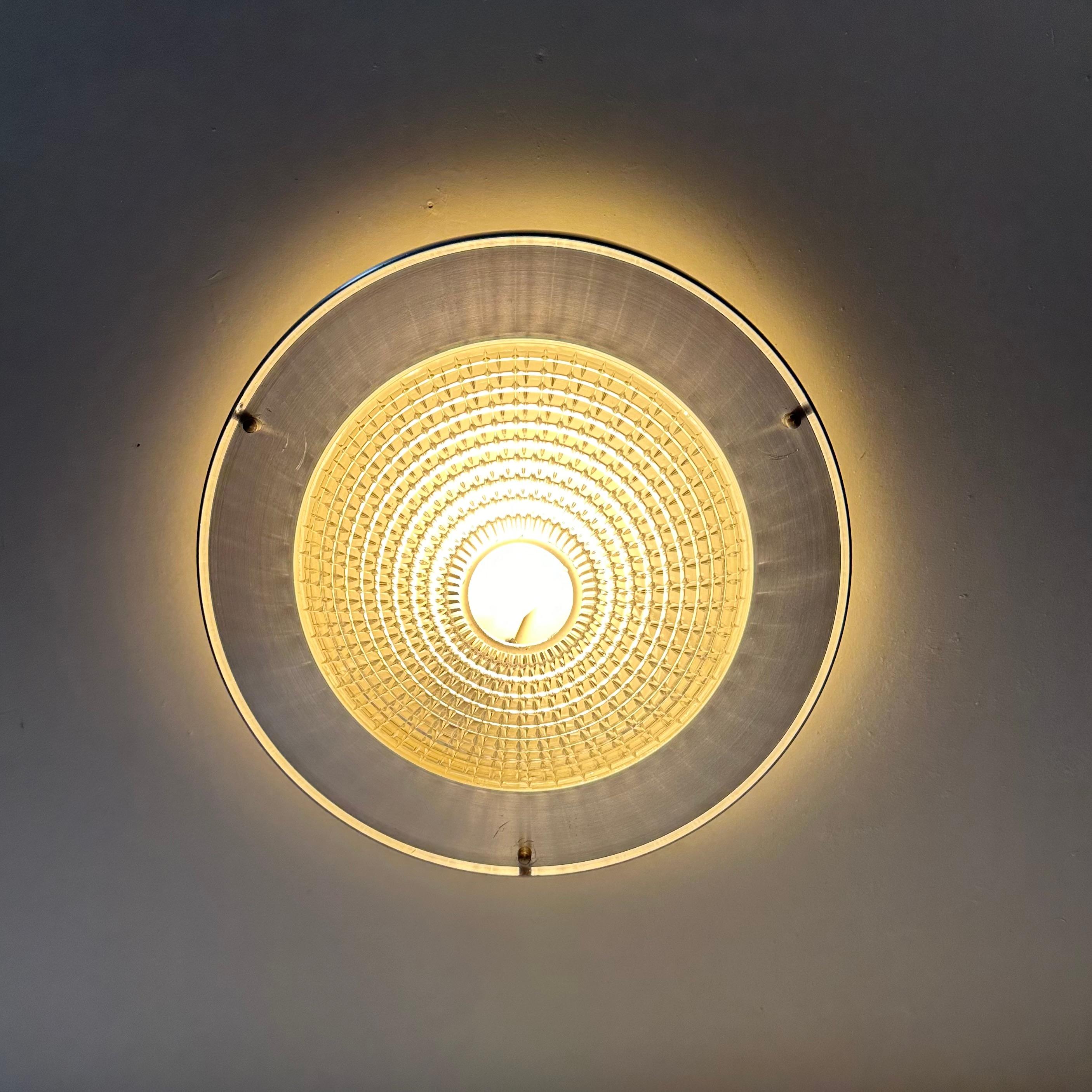 Raak Flush mount ceiling lamp B-1043 , 1970s Ufo space age 3