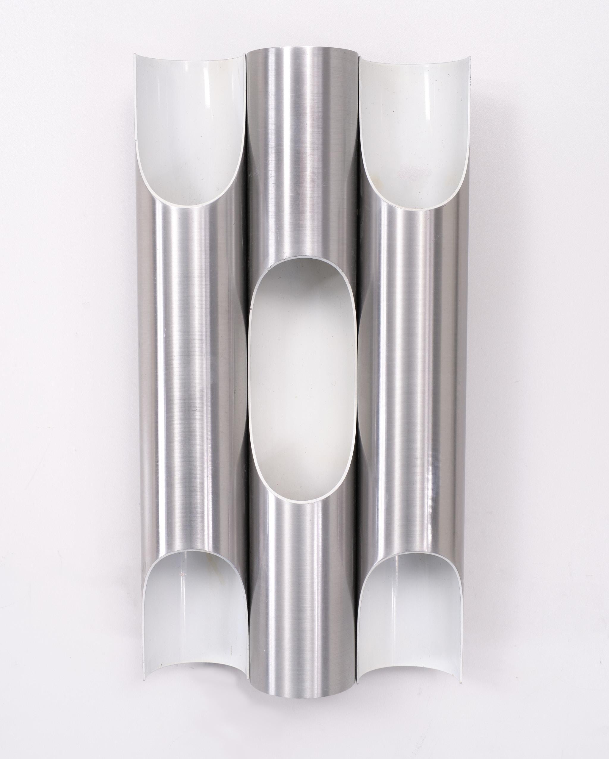 Aluminum   Raak Fuga wall lamps design Maija Liisa Komulainen.  For Sale