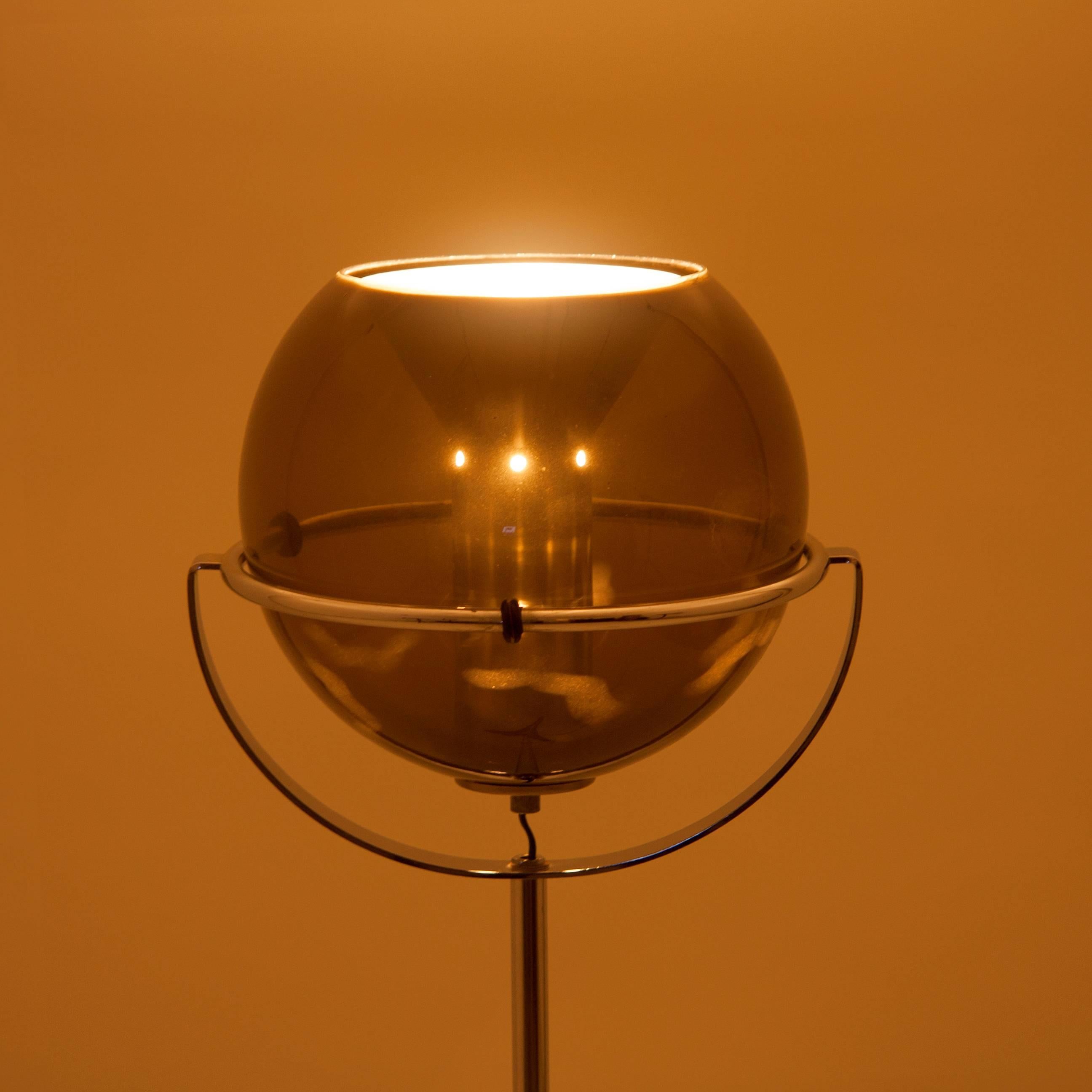Metal RAAK Globe 2000 Space-Age Midcentury Floor Lamp by Frank Ligtelijn, 1960s