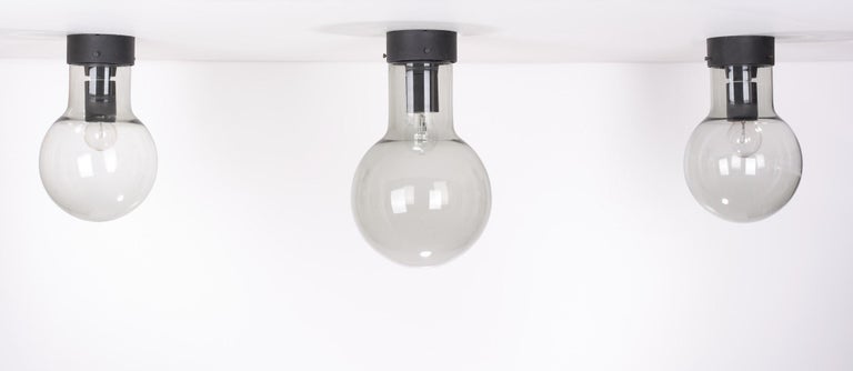Glass RAAK Globe Outdoor Ceiling Or Wall Lamps 1970s For Sale