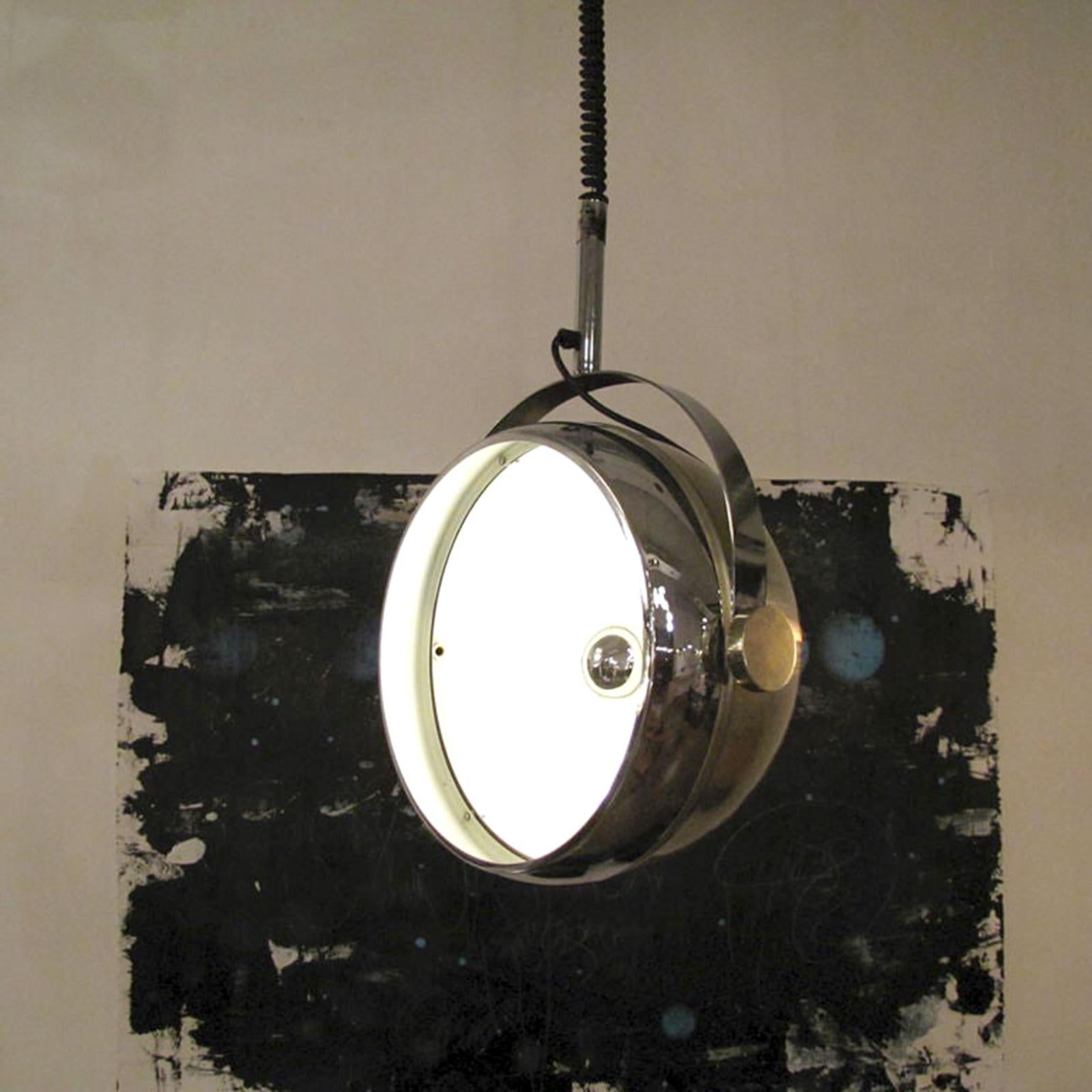 Aluminum Raak Hanging Light, 1970 For Sale