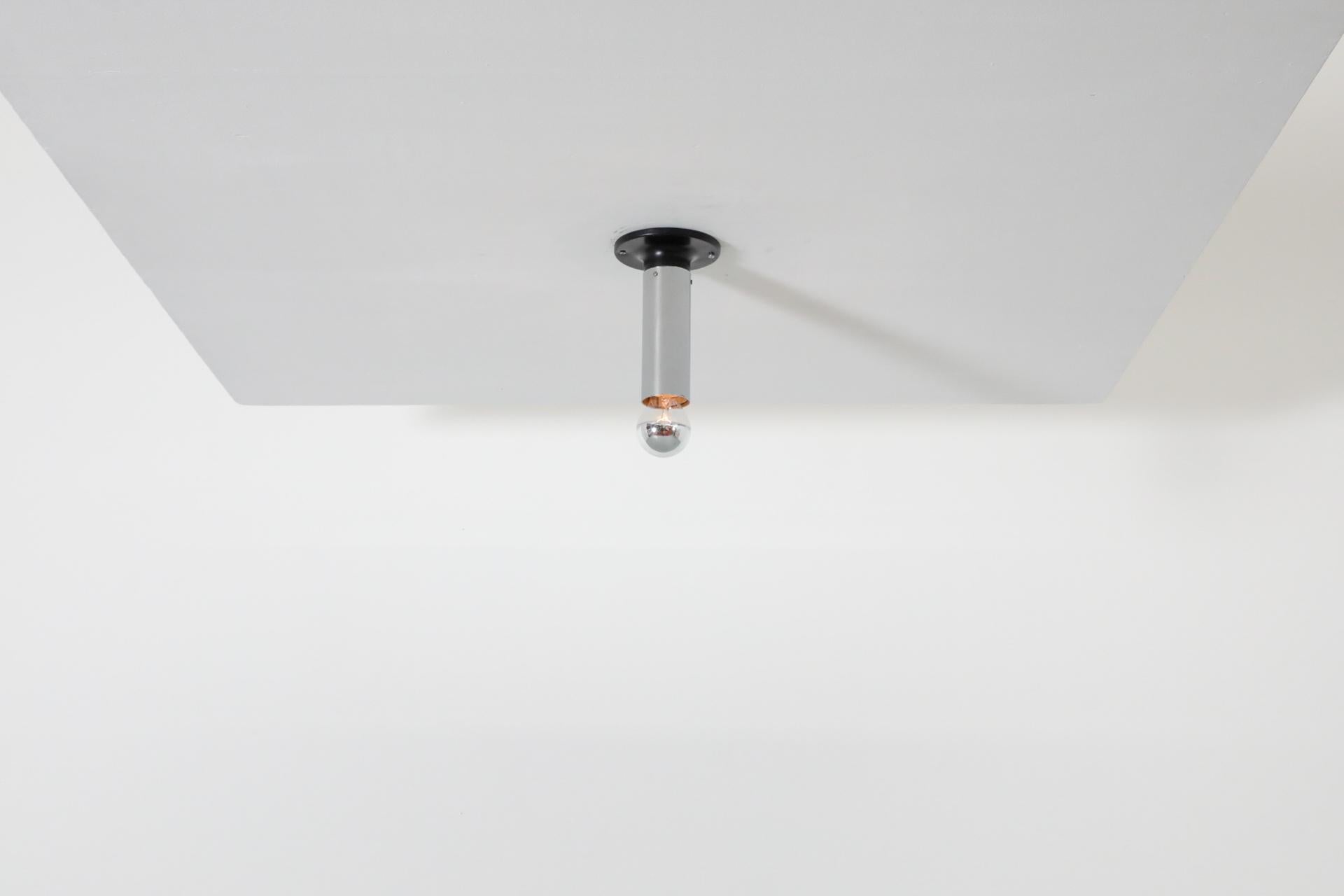 Mid-Century Modern Raak Medium Maxibule Chrome Flush Mount Ceiling Lights For Sale