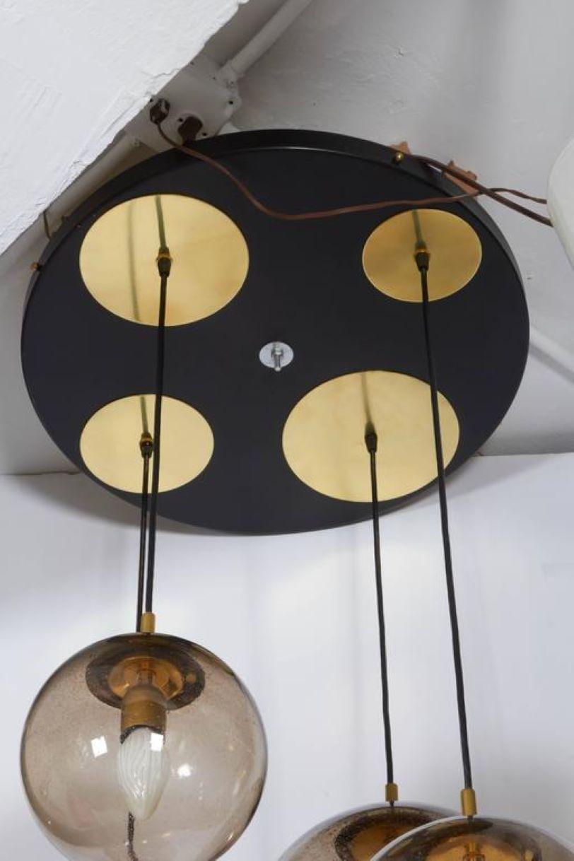 RAAK Modern 4-Light Globe Hanging Pendant Lamp In Good Condition For Sale In New York, NY