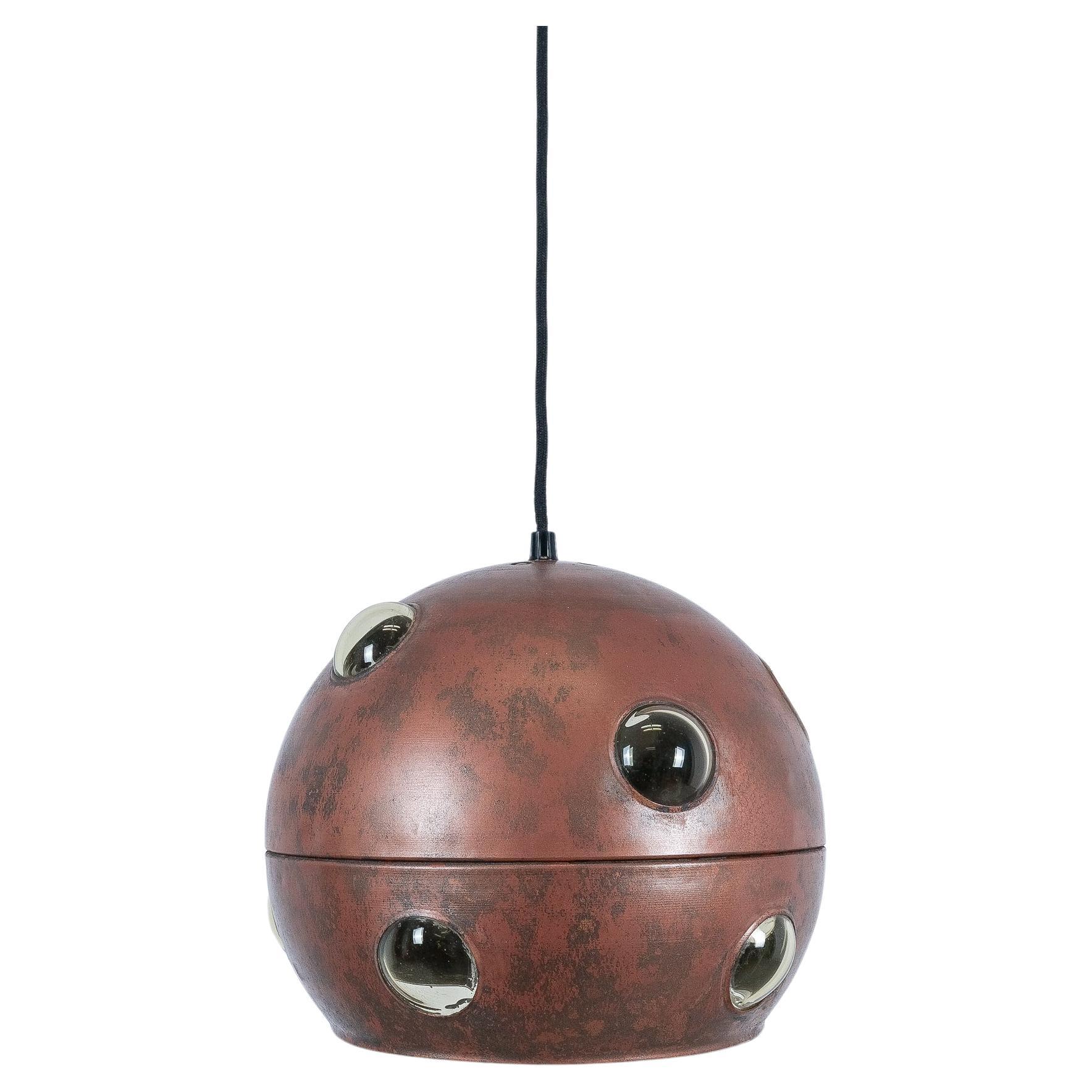 Raak Nanny Still Pendant Lamp Large Copper Glass Lights, 1960 im Angebot