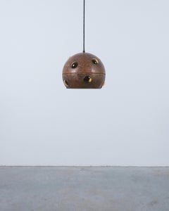 Lampade a sospensione Nanny Still di RAAK Grandi luci in vetro di rame, 1960