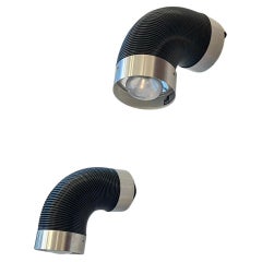 RAAK Netherlands Pair of Adjustable Articulated Wall Lamps ca. 1970s