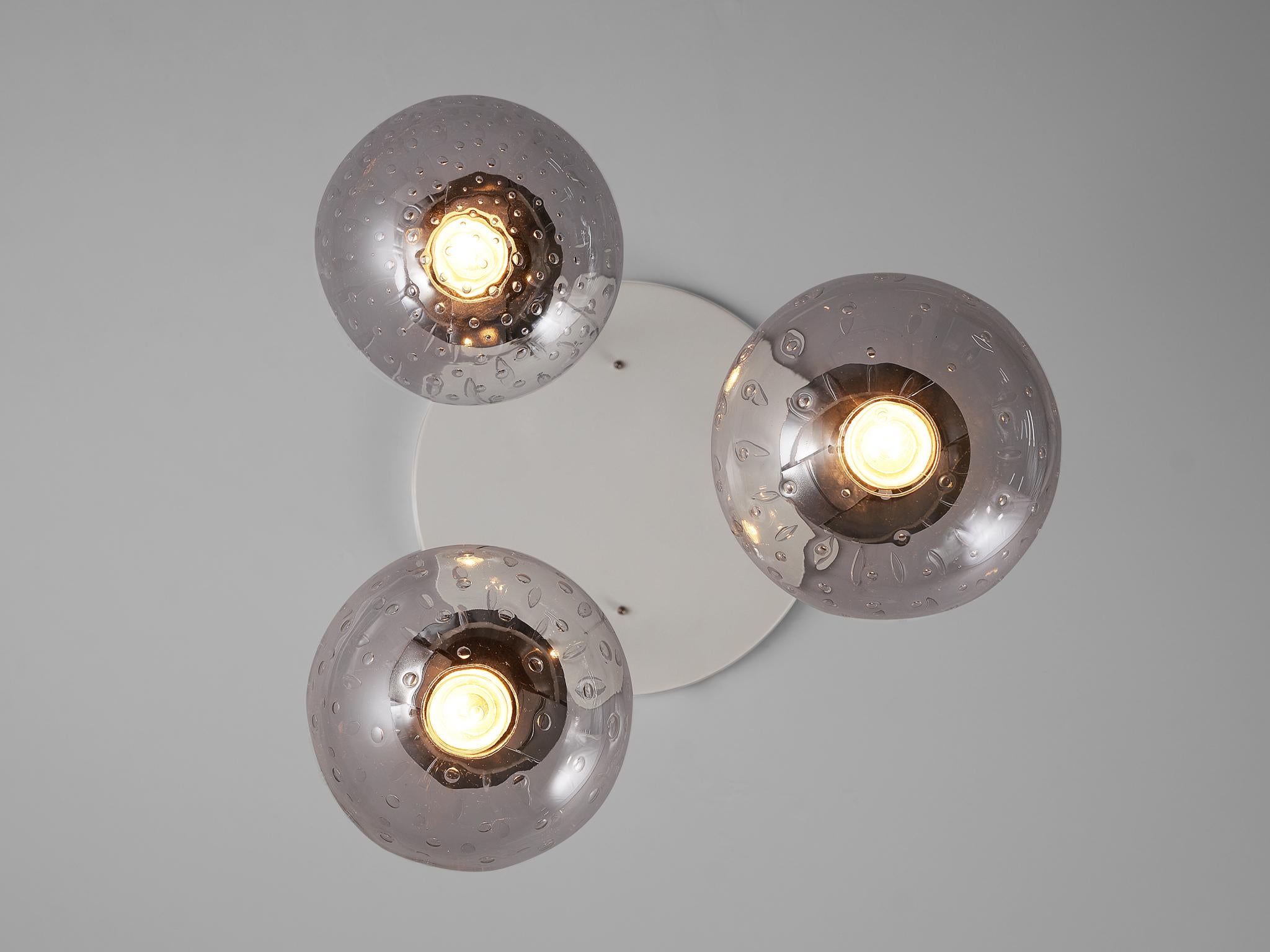 Mid-20th Century RAAK Chandelier with Spheres in Hand-Blown Glass 