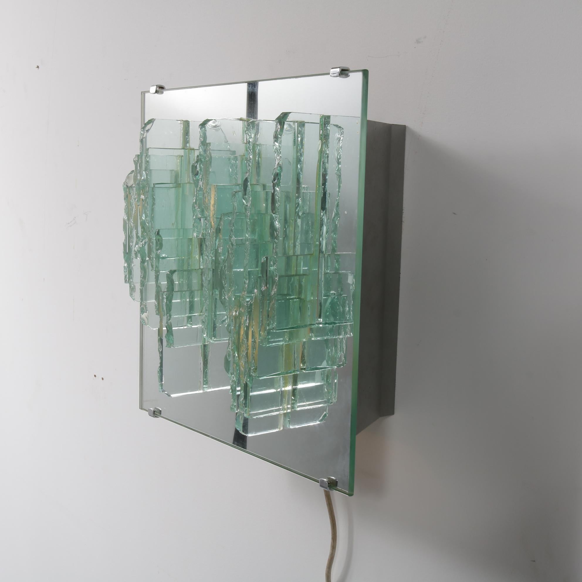 RAAK Sculptural Glass Wall Sconces Model C1517, Netherlands, 1960 For Sale 1