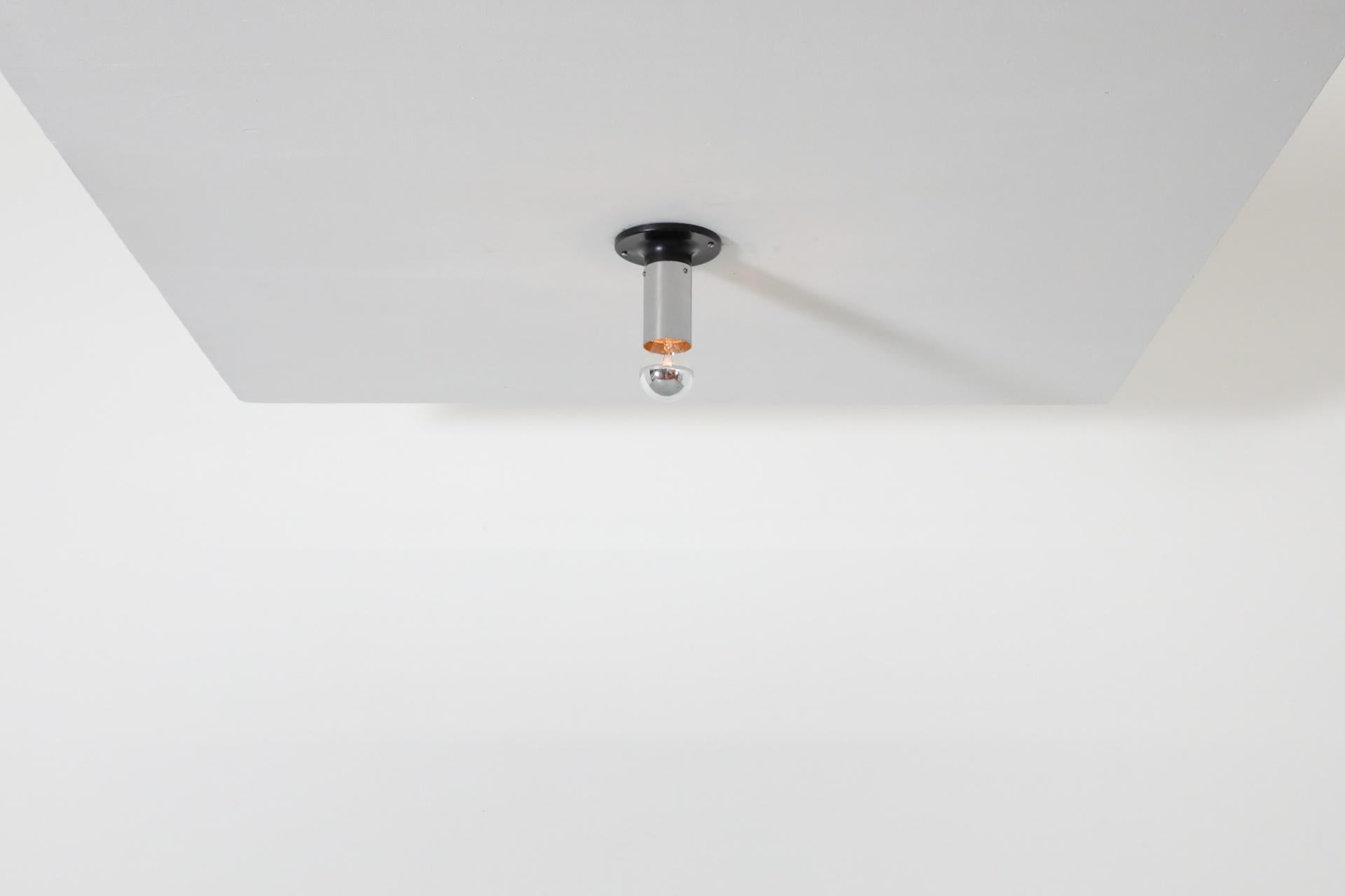 Mid-Century Modern Raak Small Maxibule Chrome Flush Mount Ceiling Lights For Sale