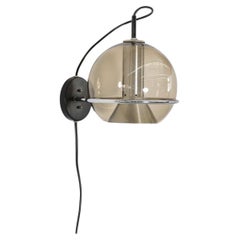 Raak Smoked Glass Globe Adjustable Wall Lamp