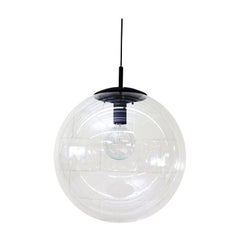 RAAK Style Mid-Century Clear Acrylic Pendant Globe