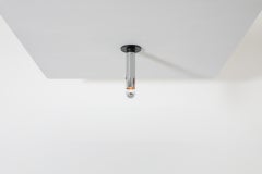 Mid-Century RAAK Maxibule Tall Chrome Ceiling Light, Black Enamel Base