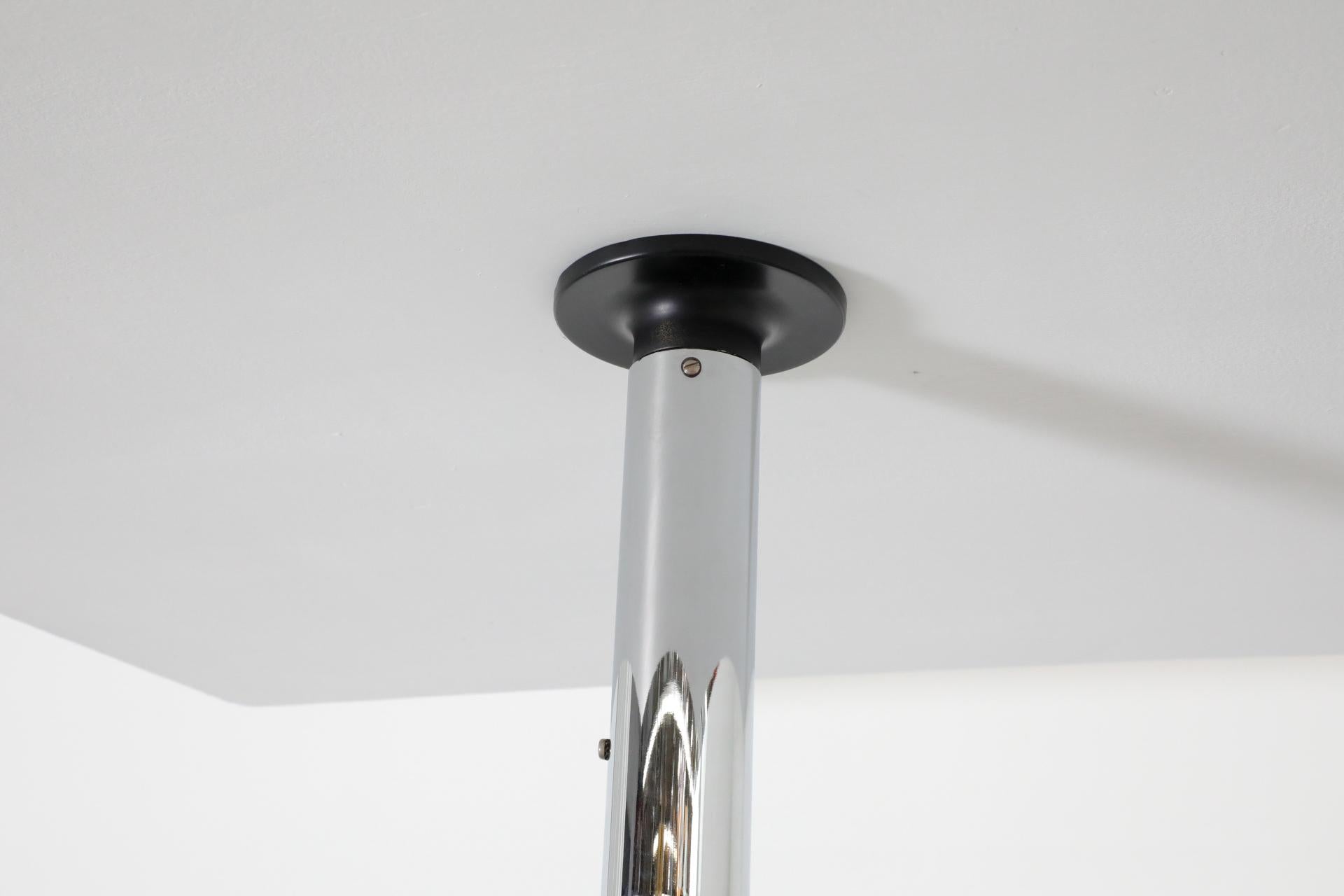 Dutch RAAK Tall Maxibule Chrome Ceiling Lights For Sale